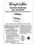 Desa Tech CGR35PA Gas Heater User Manual