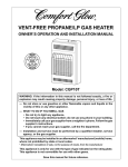 Desa Tech CGP10T Gas Heater User Manual