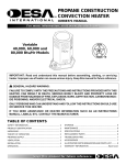 Desa 40 Electric Heater User Manual