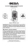 Desa 125-RN Gas Heater User Manual