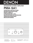 Denon PMA-SA1 Stereo Amplifier User Manual