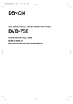 Denon DVD758 DVD Player User Manual