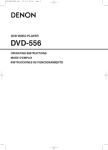 Denon DVD-556 DVD Player User Manual