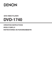 Denon DVD-1740 DVD Player User Manual