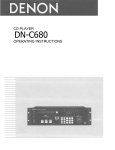 Denon DN-C680 CD Player User Manual