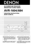 Denon AVR-1604 Stereo System User Manual