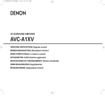 Denon AVC-A1XV Stereo Amplifier User Manual