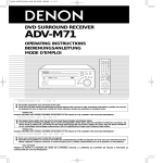 Denon ADV-M71 Home Theater System User Manual