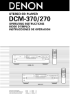 Denon 270 CD Player User Manual