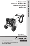 Delta D28569 Pressure Washer User Manual