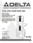Delta 28-400 Saw User Manual