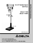 Delta 17-925 Drill User Manual