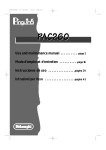 DeLonghi PAC260 Air Conditioner User Manual
