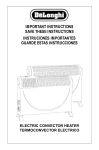 DeLonghi DSM700 Mixer User Manual