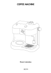 DeLonghi BCO70 Coffeemaker User Manual