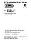 DeLonghi 24 E Oven User Manual