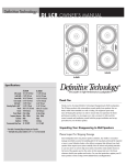 Definitive Technology 6.5LCR Speaker User Manual