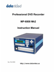 Datavideo MP-6000 Mk2 DVD Recorder User Manual