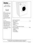 Danby DWM5500W Washer User Manual