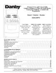 Danby DER2009W Range User Manual