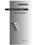 Daewoo DTQ 20V4SCN CRT Television User Manual