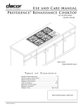 Dacor RGC304 Cooktop User Manual