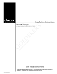 Dacor ER30D-C Cooktop User Manual
