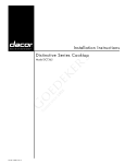 Dacor dct365 Cooktop User Manual