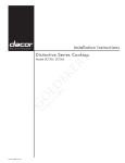 Dacor DCT365 Cooktop User Manual