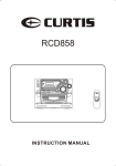 Curtis RCD858 CD Player User Manual