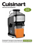 Cuisinart CJE-500 Juicer User Manual