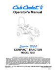 Cub Cadet 7252 Lawn Mower User Manual