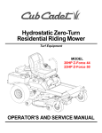 Cub Cadet 23HP Z-Force 50 Lawn Mower User Manual