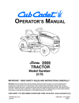 Cub Cadet 2176 Lawn Mower User Manual