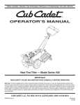 Cub Cadet 129 Lawn Mower User Manual