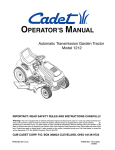 Cub Cadet 1212 Lawn Mower User Manual