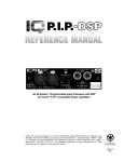 Crown Audio IQ P.I.P.-DSP Stereo Amplifier User Manual