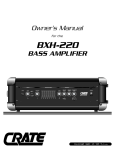 Crate Amplifiers BXH-220 Musical Instrument Amplifier User Manual