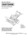 Craftsman C459-52833 Snow Blower User Manual