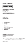 Craftsman 919.167461 Air Compressor User Manual