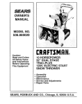 Craftsman 536.88502 Snow Blower User Manual