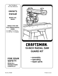 Craftsman 509347 Saw User Manual