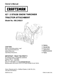 Craftsman 486.24837 Snow Blower User Manual