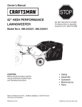 Craftsman 486.242221 Lawn Sweeper User Manual
