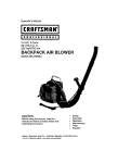 Craftsman 360.7969 Blower User Manual