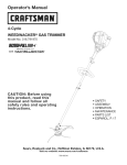 Craftsman 316.79197 Trimmer User Manual