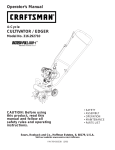 Craftsman 316.29271 Cultivator User Manual