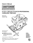 Craftsman 315.27119 Saw User Manual