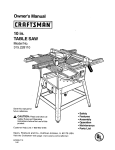 Craftsman 315.22811 Saw User Manual