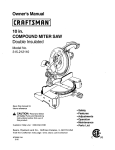 Craftsman 315.21211 Saw User Manual